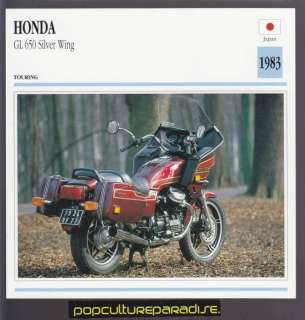 1983 HONDA GL 650 SILVER WING Motorcycle Picture CARD  