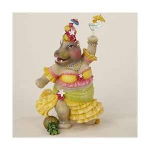   Hula Hippo Hour Ornamental Table Top Figurines 8 Home & Kitchen