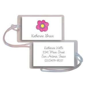  personalized luggage tags   pink daisy tag: Home & Kitchen