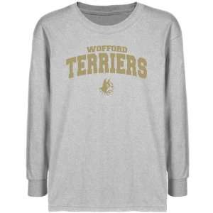 NCAA Wofford Terriers Youth Ash Logo Arch T shirt   :  