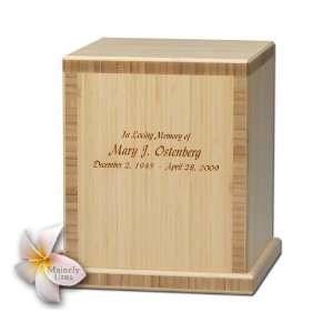  Natural Bamboo Eco Friendly Cremation Urn: Home & Kitchen