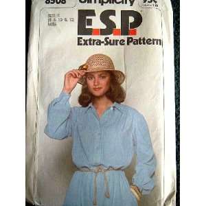  MISSES DRESS SIZE 8 10 12 SIMPLICITY E.S.P SEWING PATTERN 