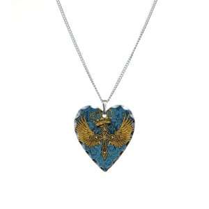  Necklace Heart Charm Angel Winged Crown Cross Artsmith 