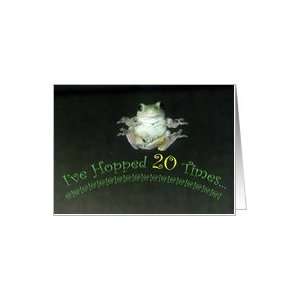  20th Birthday Missouri Tree Frog Hopped Card Toys & Games
