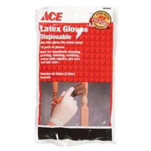   Ace Disposable Latex Gloves   Pk/10 (Pack of 6) Patio, Lawn & Garden