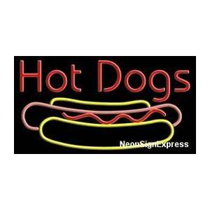 Neon Sign   HOT DOGS 