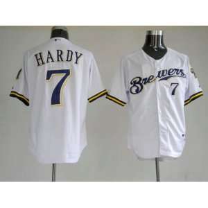  J.J. Hardy #7 Milwaukee Brewers Replica Home Jersey Size 