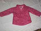 Mulberribush Quilted Jacket Coat Girls size 6 Pink Flowers Zip front 