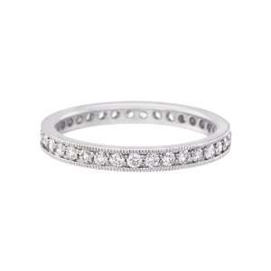 Betteridge Collection Milgrained Diamond Eternity Band Ring (~0.5 ct 
