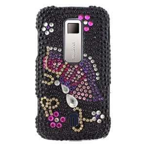   Butterfly Jewel Snap On Cover for Huawei Ascend M860 