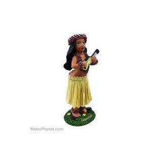  Hawaiian Dashboard Dancing Hula Girl Doll with Uli Uli 