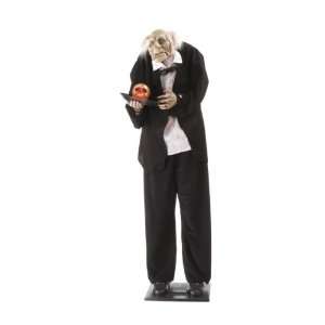  Creepy Life Size Halloween Butler and Skull with Sound 