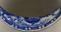 Eastern Port Large Pearlware Blue & White Transfer Pitcher circa 