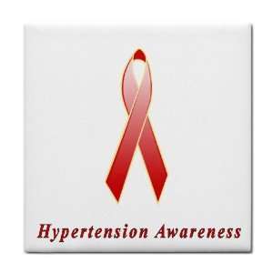  Hypertension Awareness Ribbon Tile Trivet: Everything Else