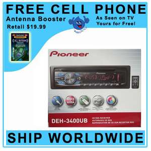 Pioneer DEH 3400UB In Dash CD/MP3/WMA Car Stereo Receiv 884938140478 