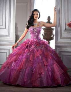 Quinceanera Party Masquerade Helloween Evening Prom Dress Ball Gowns 