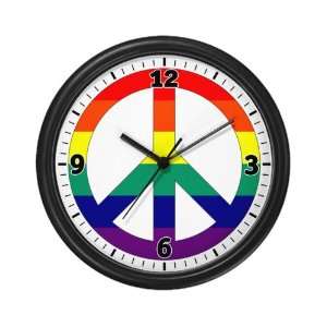 Wall Clock Rainbow Peace Symbol Sign: Everything Else