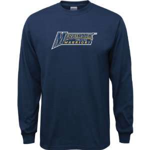  Merrimack Warriors Navy Youth Logo Long Sleeve T Shirt 