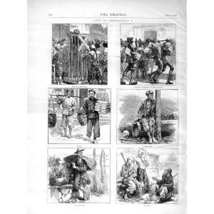  1872 China Convicts Mendicant Coolies Prisoners Print 