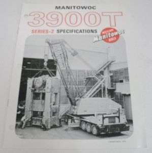 Manitowoc 1996 3900T Series 2 Crane Sales Brochure  
