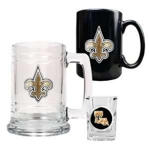 New Orleans Saints NFL 15oz Tankard, 15oz Ceramic Mug & 2oz Shot Glass 