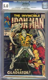 Iron Man #7 CGC 5.0 VG/FN Universal  