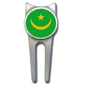  Mauritania flag golf divot tool 