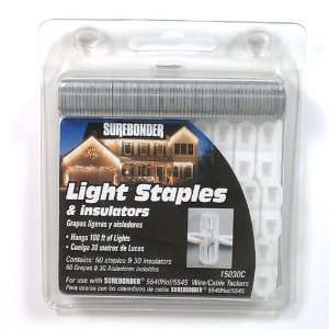 Surebonder Light Staples & Insulators Hangs 100 Ft of Lights (3 Pack)
