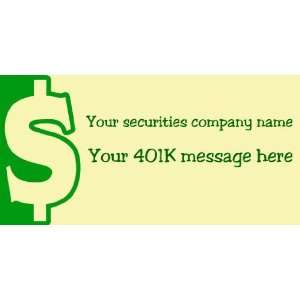  3x6 Vinyl Banner   Investments 401k Securities Everything 