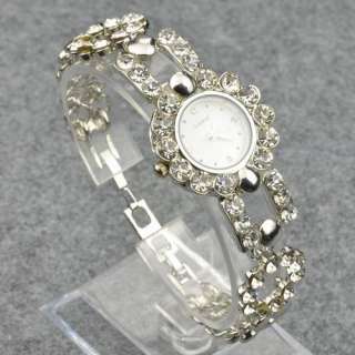 Diamante Luxury Ladies Wrist 18k Gold Plated GP Bracelet Bangle Watch 