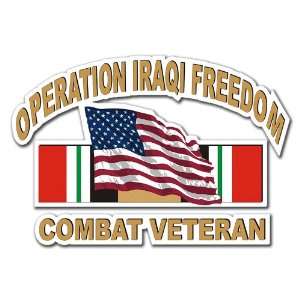  Operation Iraqi Freedom Combat Veteran with American Flag 