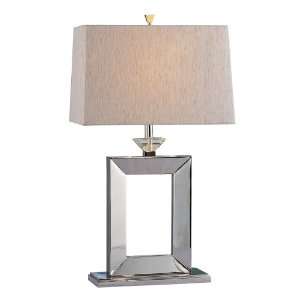 Mario Lamps 09T516 Polished Crystal Table Lamp, Chrome