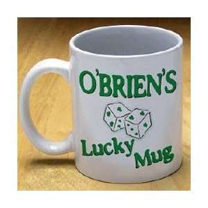   PATRICKS DAY GIFT PERSONALIZED NAME LUCKY DICE MUG: Kitchen & Dining