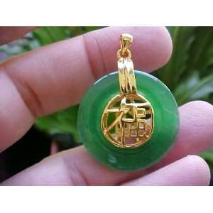  A5206 Gemqz Feng Shui in Round Green Jade Charm Beauty 