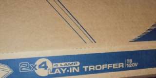 Lithonia Lighting 2x4 4 Lamp Lay In Troffer T8 120V NEW  