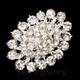 ADDL Item  rhinestone crystal bouquet flower brooch pin 