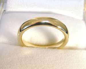 14K Solid Yellow Gold 3.8mm Wide Wedding Band 5.08gms  