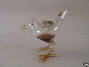 Bols Liqueur Figural Bird Hand Blown Glass Bluebird  