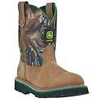 NEW John Deere Childrens MOSSY OAK CAMO/BROWN Leather Boots  
