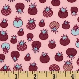  44 Wide Garden Friends Love Tomatoes Pink Fabric By The 
