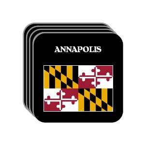  US State Flag   ANNAPOLIS, Maryland (MD) Set of 4 Mini 