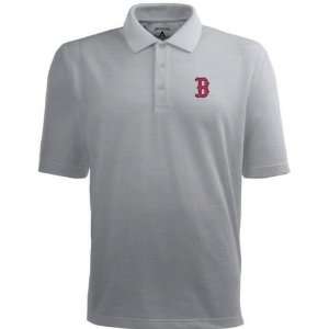  Boston Red Sox Heathered Grey Pique Extra Light Polo Shirt 