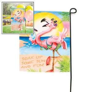  Luau Flamingo Garden Flag   Party Decorations & Yard Decor 