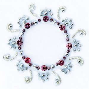 com Silver Circle Design Crystal Sticker   Jewelry Collection By Mark 