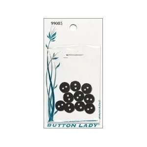  JHB Button Lady Buttons Black 1/4 10 pc (6 Pack) Pet 