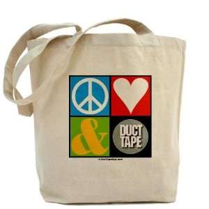 Peace, Love   Funny Tote Bag by CafePress: Beauty