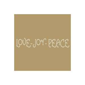  Beige Love Joy Peace Vinyl Wall Art