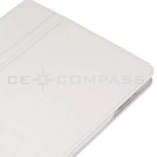 White Leather Smart Cover Case with Stand for Apple iPad 2  