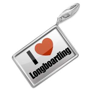 FotoCharms I Love Longboarding   Charm with Lobster Clasp For Charms 
