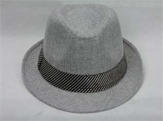 New mens hat fedora cap bucket light gray leisure style for Gentleman 